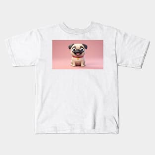 Pug Dog Smiles Kids T-Shirt